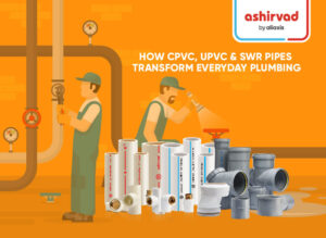 Image showing different UPVC, CPVC and SWR pipes and fittings